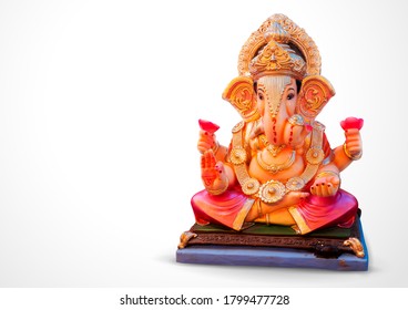 Lord Ganpati idol statue for Happy Ganesh Chaturthi festival of India - Shutterstock ID 1799477728