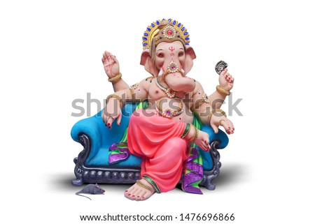 Lord Ganpati, Ganpati on White Background, Ganpati, happy Ganesh Chaturthi