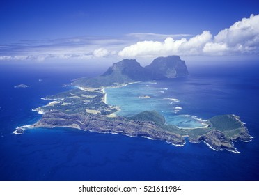  Lord Howe Island Aerial The Most Southerly Coral Reef In The World.