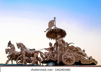 Lord Krishna And Arjuna On A Chariot