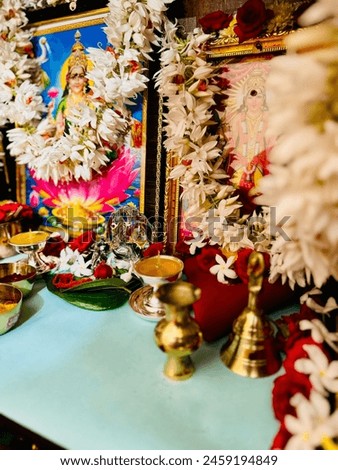 Lord Lakshmi Devi frame in pooja room