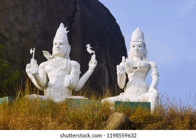 Lord Shiva And Parvati, Bhadrakali Temple, Warangal, Telangana India