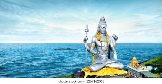 Lord Shiva Statue Murudeshwara Karnataka India Shivaratri