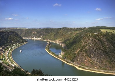 Loreley Rock With Rhine River Valley