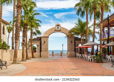 Loreto, Baja California Sur, Mexico. November 17, 2021. A Courtyard Along The Coast In Loreto.