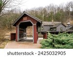 Loretto, Kentucky - January 26, 2024: View of the Star Hill Farm, Makers Mark Bourbon Whiskey distillery and campus along the bourbon trail in rural Kentucky.