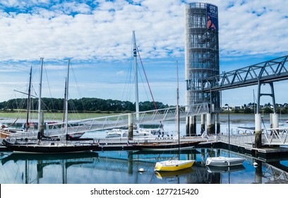 Lorient, France -September 19, 2017: Cite De La Voile Eric Tabarly,sail City, Lorient Harbour,Morbihan,Bretagne,Brittany