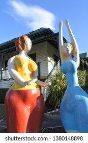 LORNE, VIC - APR 16 2019:Street Sculptures In Lorne A Popular Tourist Seaside Town Resort In Victoria, Australia.