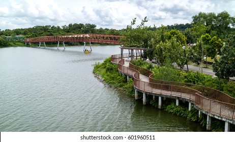 Lorong Halus Bridge at Punggol Waterways, Singapore