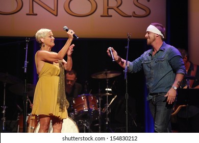 Lorrie Morgan And Son Jesse Keith Whitley At The 7th Annual ACM Honors, Ryman Auditorium, Nashville, TN 09-10-13