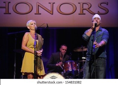 Lorrie Morgan And Son Jesse Keith Whitley At The 7th Annual ACM Honors, Ryman Auditorium, Nashville, TN 09-10-13