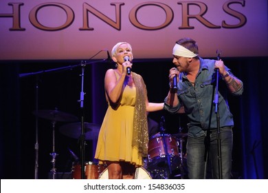 Lorrie Morgan And Son Jesse Keith Whitley At The 7th Annual ACM Honors, Ryman Auditorium, Nashville, TN 09-10-13