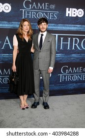LOS ANGELES - APR 10:  Zoe Grisedale, Iwan Rheon at the Game of Thrones Season 6 Premiere Screening at the TCL Chinese Theater IMAX on April 10, 2016 in Los Angeles, CA
