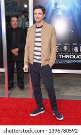 LOS ANGELES - APR 11:  Actor Topher Grace Arrives For The'Breakthrough' Los Angeles Premiere On April 11, 2019 In Westwood, CA