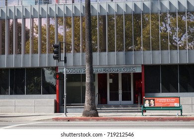 LOS ANGELES, APR 13TH, 2017: Exterior Of The Motion Picture Editors Guild Union Building On Sunset Boulevard, The Sunset Strip, Hollywood, California.