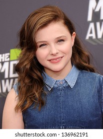 LOS ANGELES - APR 14:  Chloe Grace Moretz Arrives To The Mtv Movie Awards 2013  On April 14, 2013 In Culver City, CA.