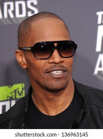 LOS ANGELES - APR 14:  Jamie Foxx Arrives To The Mtv Movie Awards 2013  On April 14, 2013 In Culver City, CA.