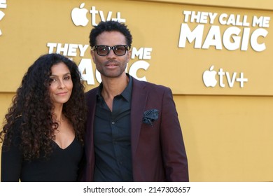 LOS ANGELES - APR 14:  Manuela Testolini, Eric Benet at the They Call Me Magic Premiere Screening at Village Theater on April 14, 2022  in Westwood, CA