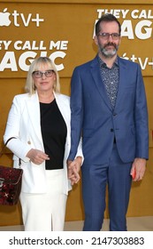 LOS ANGELES - APR 14:  Patricia Arquette, Eric White at the They Call Me Magic Premiere Screening at Village Theater on April 14, 2022  in Westwood, CA