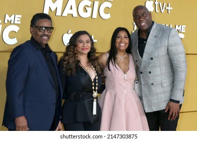 LOS ANGELES - APR 14:  Richard Lawson, Tina Knowles Lawson, Cookie Johnson, Magic Johnson at the They Call Me Magic Premiere Screening at Village Theater on April 14, 2022  in Westwood, CA