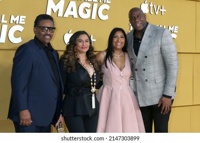 LOS ANGELES - APR 14:  Richard Lawson, Tina Knoles Lawdon, Cookie Johnson, Magic Johnson at the They Call Me Magic Premiere Screening at Village Theater on April 14, 2022  in Westwood, CA