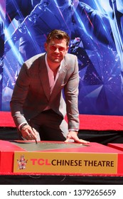 LOS ANGELES - APR 23:  Chris Hemsworth At The Avengers Cast Members Handprint Ceremony At The TCL Chinese Theater On April 23, 2019 In Los Angeles, CA