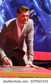 LOS ANGELES - APR 23:  Chris Hemsworth At The Avengers Cast Members Handprint Ceremony At The TCL Chinese Theater On April 23, 2019 In Los Angeles, CA