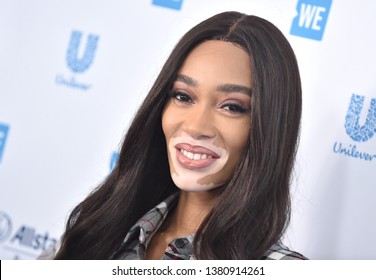 LOS ANGELES - APR 25:  Winnie Harlow arrives for WE Day California 2019 on April 25, 2019 in Inglewood, CA                