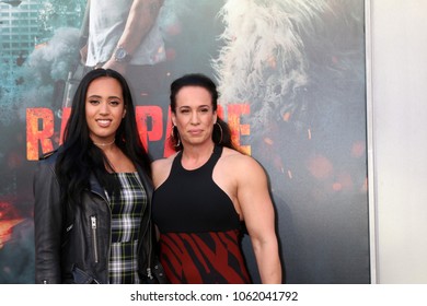 LOS ANGELES - APR 4:  Simone Johnson, Dany Garcia at the "Rampage" Premiere at Microsoft Theater on April 4, 2018 in Los Angeles, CA