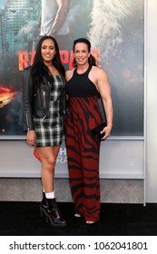 LOS ANGELES - APR 4:  Simone Johnson, Dany Garcia at the "Rampage" Premiere at Microsoft Theater on April 4, 2018 in Los Angeles, CA