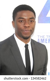 LOS ANGELES - APR 9: Chadwick Boseman at the Los Angeles Premiere of '42' at TCL Chinese Theater on April 9, 2013 in Los Angeles, California