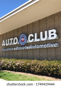 LOS ANGELES, April 6th, 2019: AAA Auto Club Southern California Exterior Logo And Sign At The Auto Club's Branch Office Building In Culver City, California.