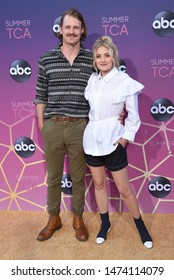 LOS ANGELES - AUG 05:  Josh Pence And AJ Michalka Arrives For The ABC's Summer TCA All Star Party On August 05, 2019 In West Hollywood, CA                