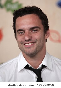 LOS ANGELES - AUG 12:  Jake Johnson Arriving To FOX Fall Eco-Casino Party 2011  On August 12, 2011 In Culver City, CA