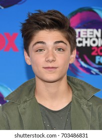 LOS ANGELES - AUG 13:  Asher Angel Arrives For The Teen Choice Awards 2017 On August 13, 2017 In Los Angeles, CA