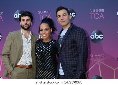 LOS ANGELES - AUG 15:  Jack Falahee, Amirah Vann, Conrad Ricamora At The ABC Summer TCA All-Star Party At The SOHO House On August 15, 2019 In West Hollywood, CA