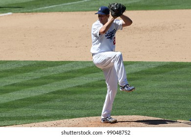 LOS ANGELES - AUG 22: Dodgers P Clayton Kershaw #22 During The Reds Vs. Dodgers Game On Aug 22, 2010 At Dodgers Stadium In Los Angeles.