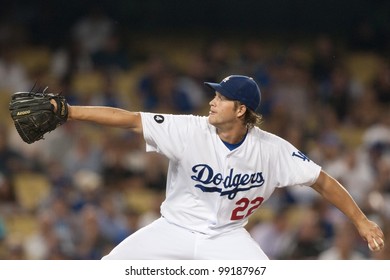 LOS ANGELES - AUG 29: Los Angeles Dodgers Starting Pitcher Clayton Kershaw #22 During The Padres Vs. Dodgers Game On Aug 29 2011 At Dodgers Stadium.