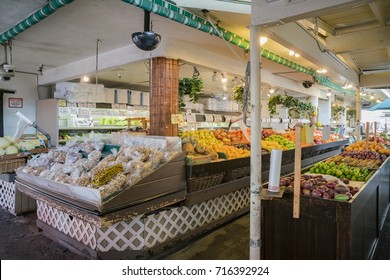 Los Angeles, AUG 31: The Original Farmers Market On AUG 31, 2017 At Los Angeles, California, U.S.A.