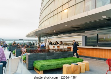 Los Angeles, AUG 9: The Famous Rooftop Bar Of InterContinental Hotel On AUG 9, 2018 At Los Angeles