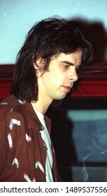 Los Angeles - August 11, 1992:  Recording star Nick Cave leaves Roxbury nightclub.