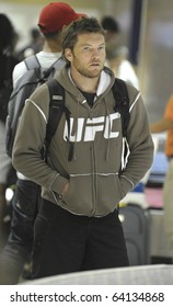 LOS ANGELES - AUGUST 15TH: Actor Sam Worthington Is Seen At LAX . August 15th 2010 In Los Angeles, California