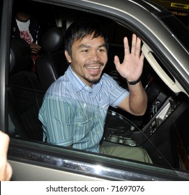 LOS ANGELES - AUGUST 30TH: Boxer Manny Pacquiao Is Seen At LAX . August 30th 2010 In Los Angeles, California