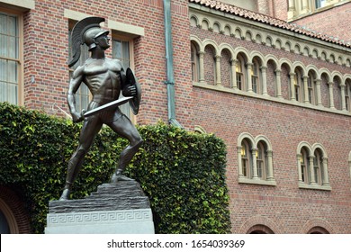 Los Angeles, CA - 2/2020: Tommy Trojan Statue At The University Of Southern California (USC)