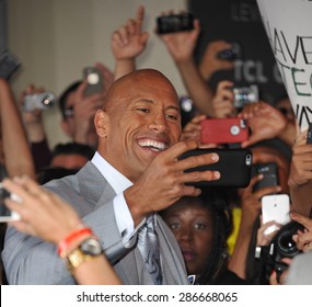 LOS ANGELES, CA - APRIL 1, 2015: Dwayne "The Rock" Johnson at the world premiere of his movie "Furious 7" at the TCL Chinese Theatre, Hollywood. 