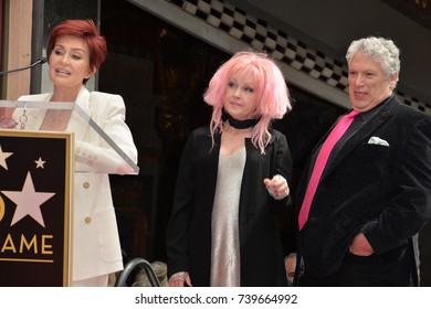 LOS ANGELES, CA. April 11, 2016: Harvey Fierstein, Cyndi Lauper & Sharon Osbourne at Lauper's & Fierstein's star ceremony on Hollywood Walk of Fame.
