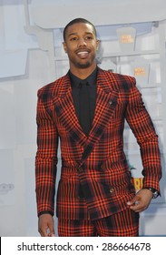 LOS ANGELES, CA - APRIL 12, 2015: Michael B. Jordan At The 2015 MTV Movie Awards At The Nokia Theatre LA Live. 