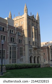 Los Angeles, CA - April 5 2022: Academic Building At UCLA In Early Morning