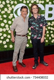 LOS ANGELES, CA - August 01, 2017: Joe Mantegna & Matthew Gray Gubler At CBS TV's Summer Soiree At CBS TV Studios