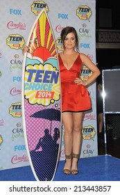 LOS ANGELES, CA - AUGUST 10, 2014: Lucy Hale At The 2014 Teen Choice Awards At The Shrine Auditorium. 